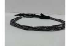 Stone 3mm Black Cubic Zirconia Faceted Rondelle Beads Strand