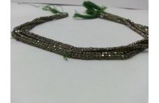 3mm Dark Green Cubic Zirconia Faceted Rondelle Beads Strand