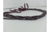 3mm Dark Ruby Color Cubic Zirconia Faceted Rondelle Beads Strand