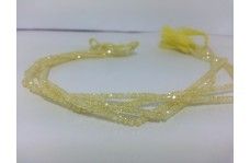 3mm Lemon Cubic Zirconia Faceted Rondelle Beads