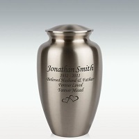 Large Classic Pewter Brass Cremation Urn Engravable