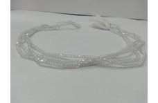 3mm White Cubic Zirconia Faceted Rondelle Beads Strand