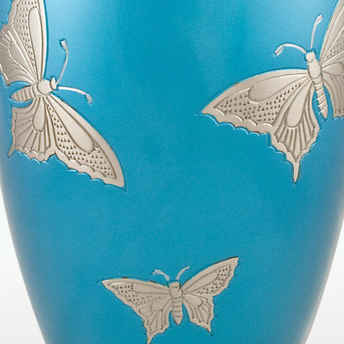 Large Blue Butterfly Brass Cremation Urn Engravable
