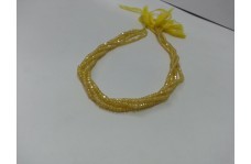 3mm Yellow Cubic Zirconia Faceted Rondelle Beads Strand