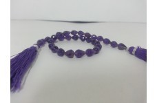 43cts Natural African Amethyst Faceted Drops Briolette Beads By THE JEWEL CREATION