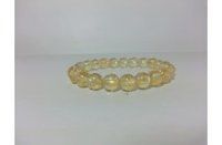 8mm Natural Citrine Smooth Round Beads Bracelet