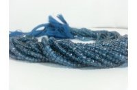 Aaa London Blue Topaz Faceted Rondelle Beads Strand 4mm