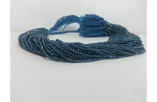 AAA London Blue Topaz Micro Faceted Beads Strand 2-2.3mm
