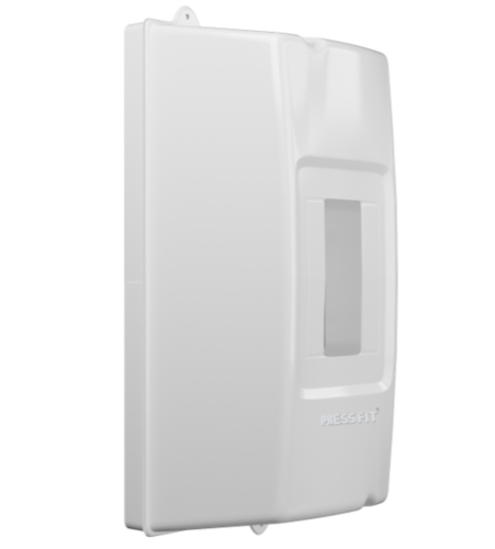 Press Teak - High-Quality Plastic 1.5 Way MCB Enclosure | Durable, Easy Installation, Flap Design for Convenient Access