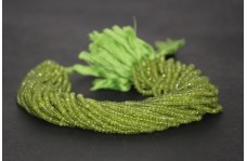 4-4.5mm AAA Natural Peridot Faceted Rondelle Beads