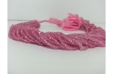 AAA Pink Topaz Faceted Rondelle Beads Strand 4mm