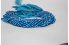 Blue Topaz Faceted Rondelle Beads Strand 4mm