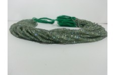 Green Labradorite Faceted Rondelle Beads Strand 2.5-3.5mm
