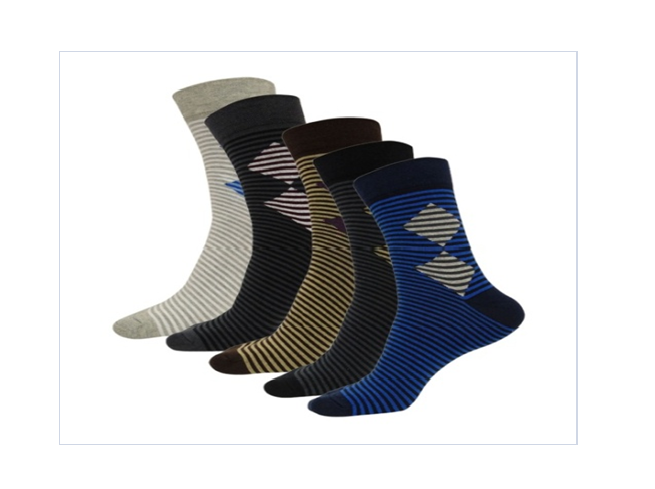 Mens Stripe Cotton Ankle Socks