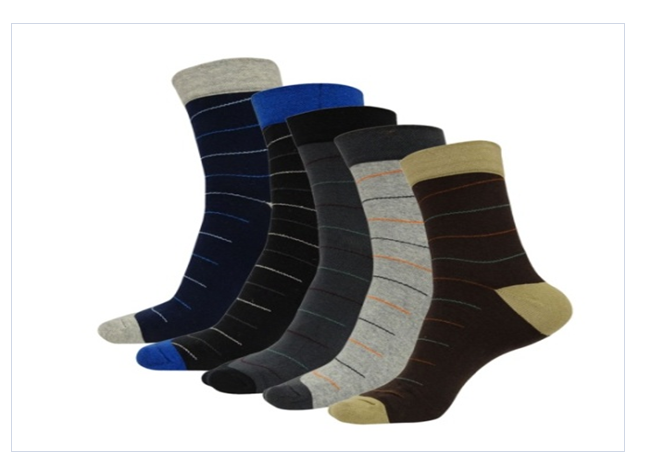 Mens Stripe Cotton Ankle Socks