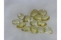 Yellow Lot Of Natural Lemon Quartz Faceted Pear Undrilled Briolette Beads