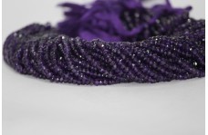 Natural AAA African Amethyst Faceted Rondelle Beads 4mm