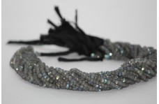 3-4mm AAA Labradorite Faceted Rondelle Beads