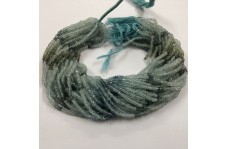 Natural AAA Moss Aquamarine Multi Faceted Rondelle Beads 3.5-4mm