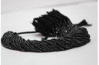 Natural Black Spinel - 13" Strand, 3-3.5mm Faceted Rondelle Beads, Grade Aaa Quality