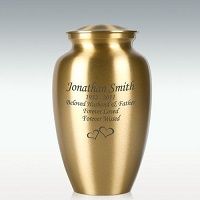 Large Victorian Brass Cremation Urn Engravable