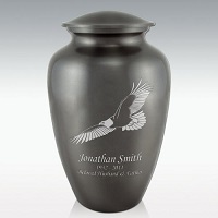 Soaring Eagle Classic Brass Cremation Urn Engravable