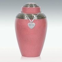 Pink Flower Garden Cremation Urn Engravable