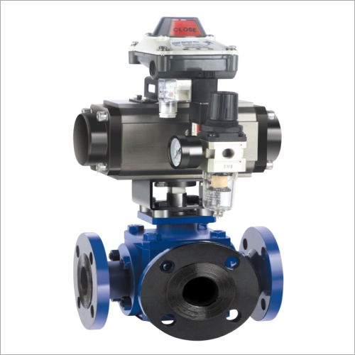 3 Way Ball Valve with Rotary Actuator