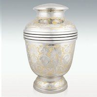 Extra Large Fervent Floret Brass Cremation Urn