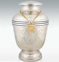 Extra Large Fervent Floret Brass Cremation Urn