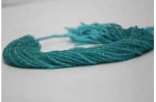 Natural Blue Apatite Faceted Rondelle Beads Strand 3.5-4mm