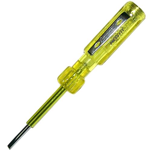 Pressfit Sathiya Electrical Line Testers - Insulated Plastic Handle, Yellow Color | Shock Proof, Double Light Indicator, Versatile for Electrical Applications