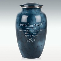 Large Pearl Blossom Brass Cremation Urn