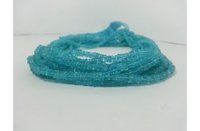 Natural Blue Apatite Smooth Square Heishi Beads 3-4mm