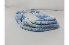 Natural Blue Opal Shaded Smooth Tyre Beads 5mm