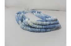 Natural Blue Opal Shaded Smooth Tyre Beads 5mm