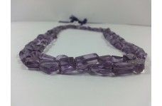 Purple Natural Brazilian Amethyst Faceted Nuggets Beads Strand