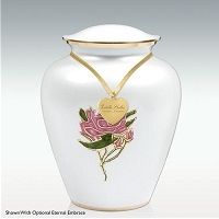 Large Pearl Rose Brass Cremation Urn