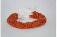 Natural Carnelian Faceted Rondelle Beads Strand 3.5-4mm