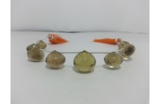 Natural Champagne Quartz Faceted Onion Briolette Beads