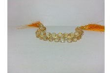 Natural Citrine Faceted Onion Briolette Beads Strand 6-6.5mm