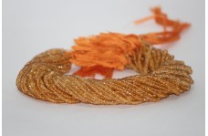 Natural Citrine Faceted Rondelle Beads Strand 3-4.5mm