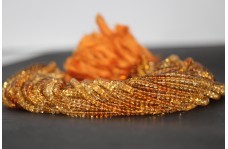Orange Natural Citrine Shaded Smooth Rondelle Beads Strand 4.5-5Mm