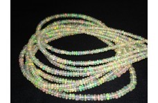 Natural Ethiopian Opal Plain Rondelle Beads Strand 3-4mm