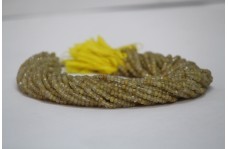 4mm Golden Rutilated Quartz Faceted Rondelle Beads