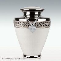 Large Noble Snow Brass Cremation Urn'