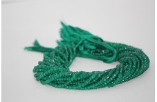 Natural Green Onyx Faceted Rondelle Beads 4-4.5mm