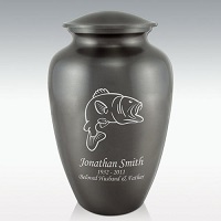 Largemouth Bass Classic Brass Cremation Urn Engravable