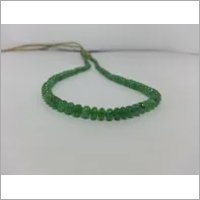 Natural Green Tsavorite Garnet Smooth Rondelle Beads Necklace