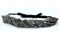 Natural Labradorite Faceted Box Shaped Beads Strand 5-6mm